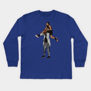 Aaron Gordon Dunks Over Tacko Fall Kids Long Sleeve T-Shirt